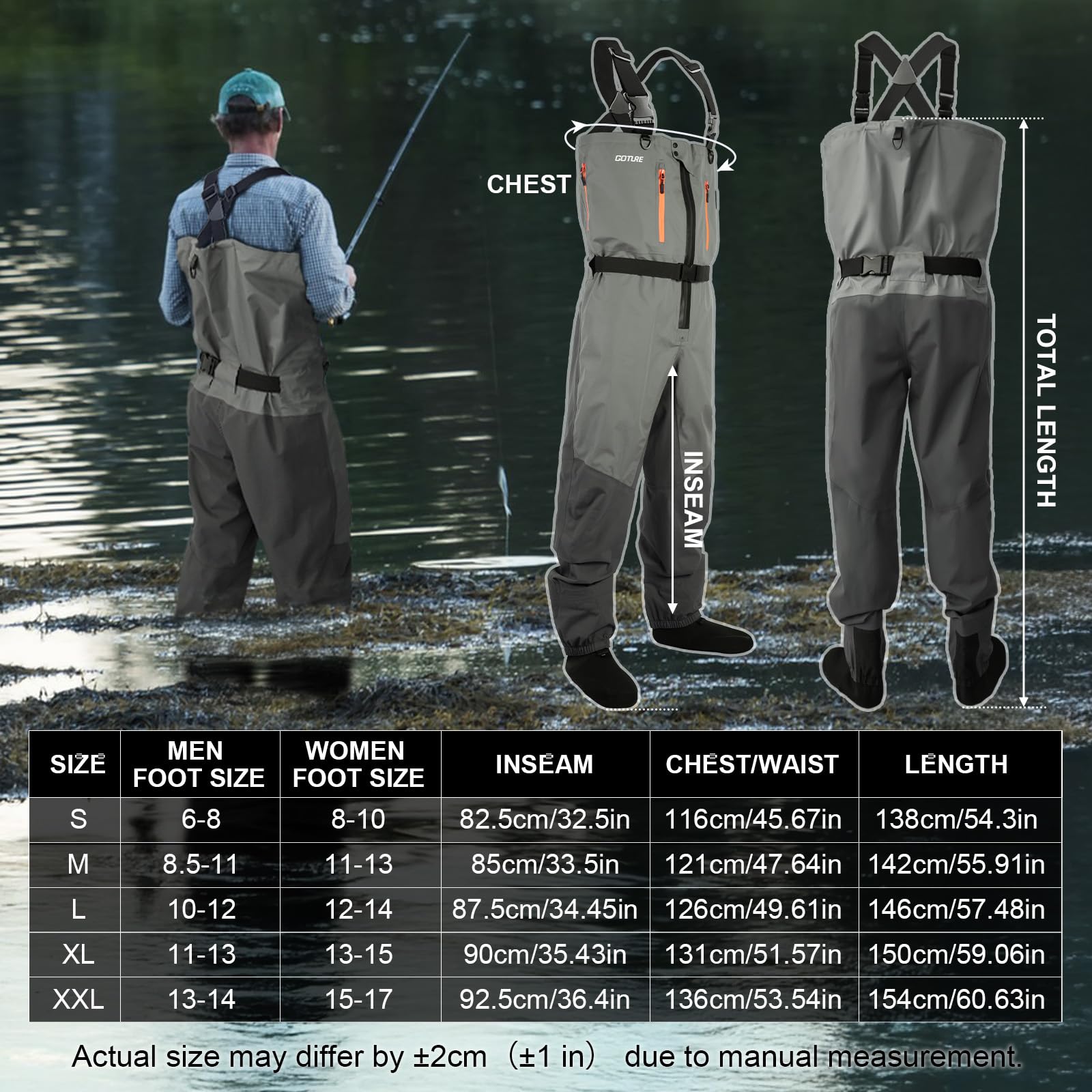 Fishing Waders - Goture 5 Lapis Tahan Air Memancing