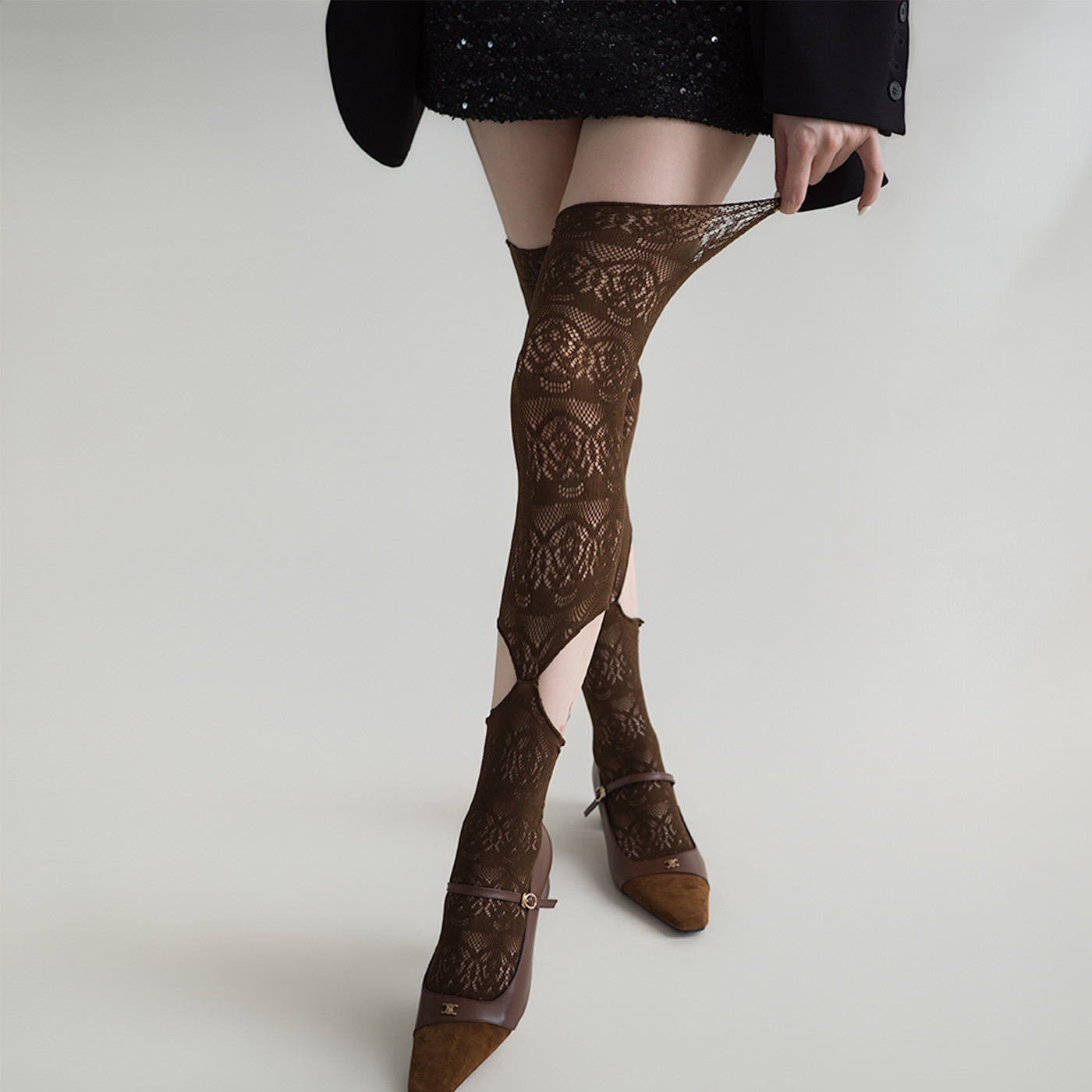 Fishing Socks - Stoking Wanita Berenda Berlubang di Atas