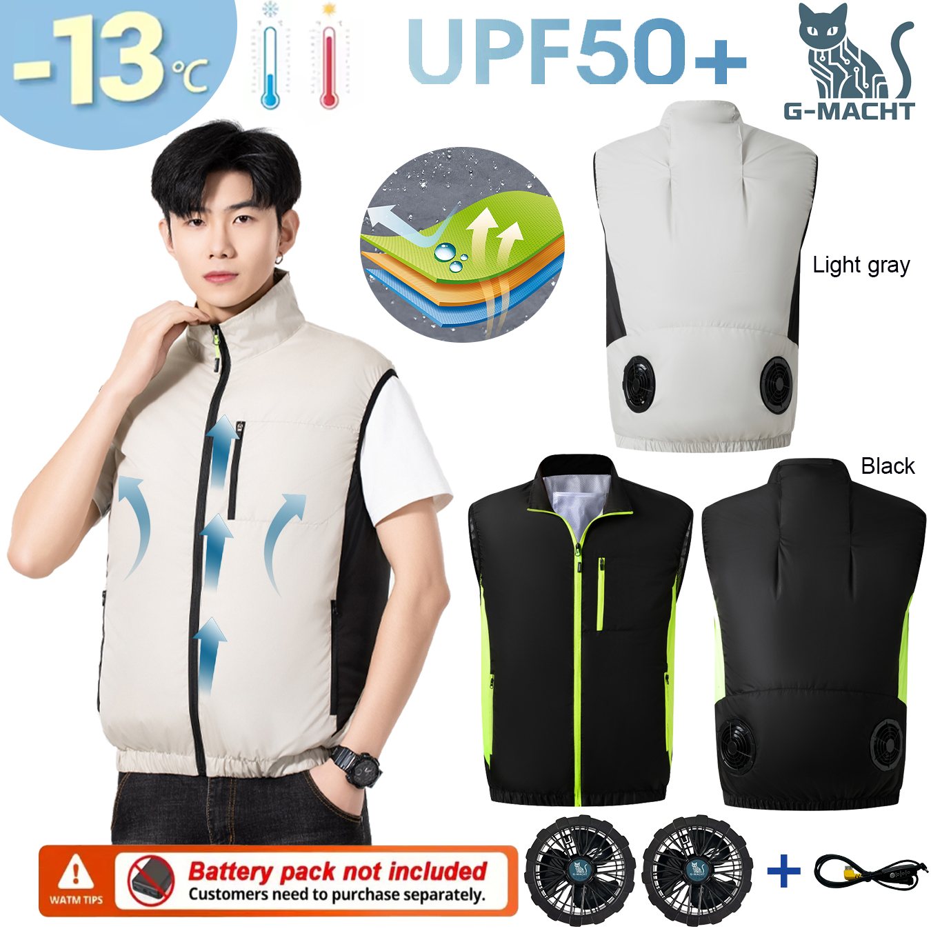Rompi Kipas Pendingin Bernapas - Fishing Vest ulasan dan harga